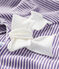 Tee shirt manches courtes bébé fille violet REAL/blanc MARSHMALLOW