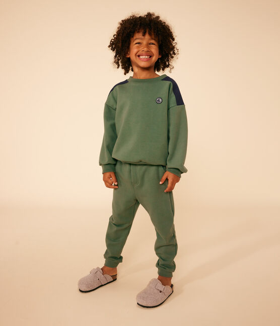 Sweatshirt en molleton enfant garçon vert CROCO