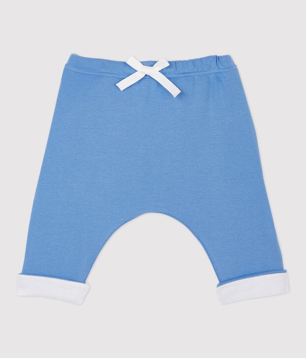 Pantalon b&eacute;b&eacute; en coton biologique bleu