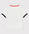 Tee-shirt manches courtes avec motif en coton bio bébé blanc MARSHMALLOW