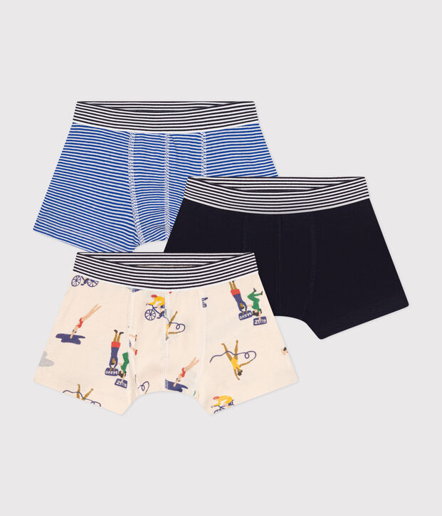 Lot de 3 boxers en coton enfant multicouleur