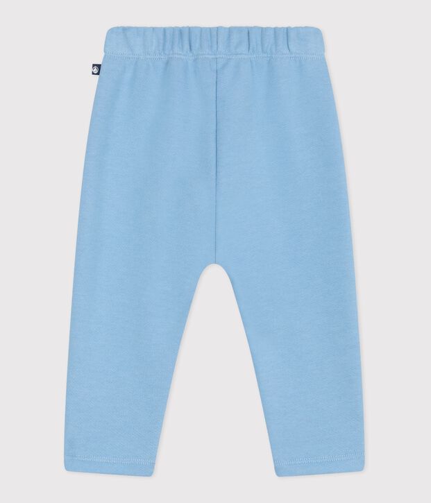 Pantalon de jogging b&eacute;b&eacute; en coton uni bleu