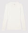 T-shirt côte légère Femme blanc MARSHMALLOW