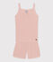 Pyjama short et débardeur uni en coton et lyocell enfant rose SALINE