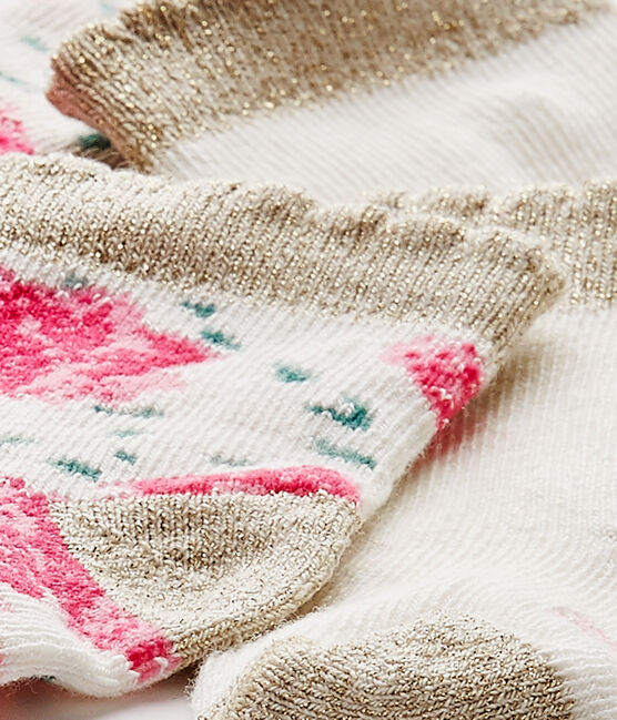 Lot de 2 paires de chaussettes bébé fille blanc LOT