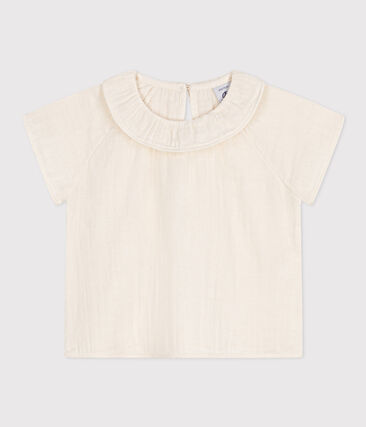 Blouse manches courtes en gaze de coton bébé