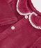 Blouse b&eacute;b&eacute; en velours manches longues unie rose