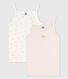 Lot de 2 chemises à bretelles soleils petite fille en coton biologique