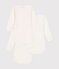 Lot de 3 bodies manches longues coeurs bébé en coton variante 1
