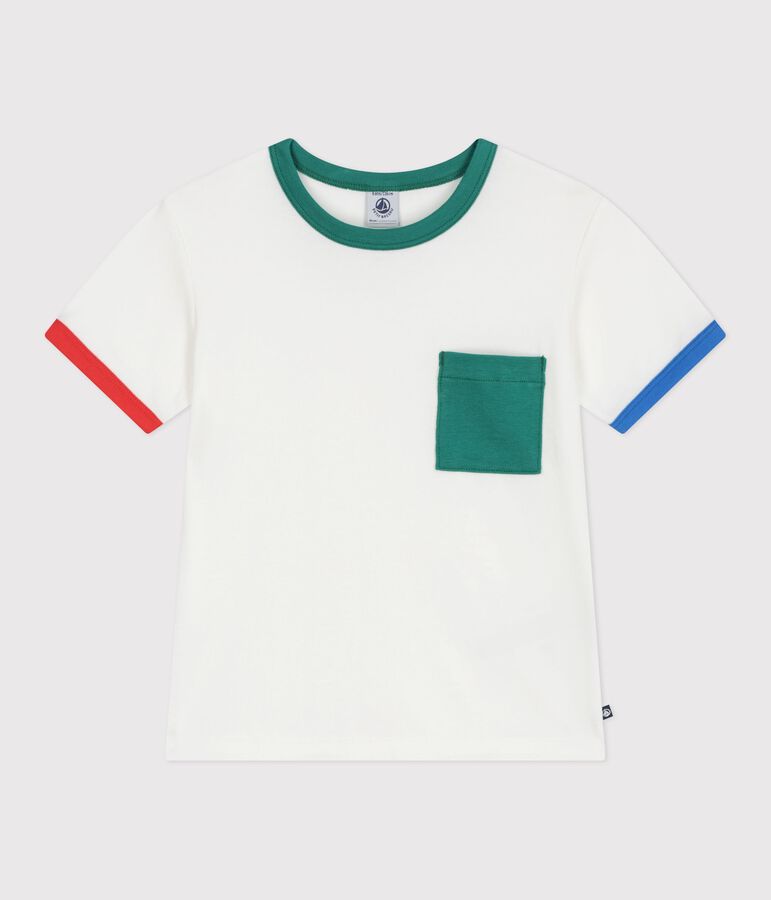 Tee-shirt enfant manches courtes en coton blanc