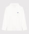 Sous-pull enfant en coton uni blanc MARSHMALLOW