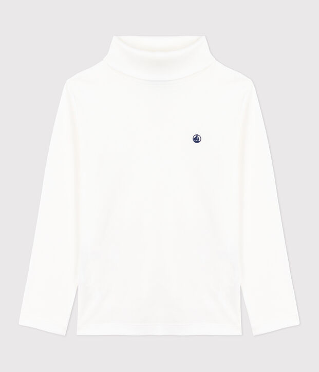 Sous-pull enfant en coton uni blanc