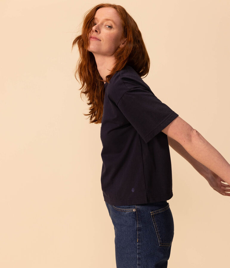 T-shirt LE BOXY en coton Femme bleu