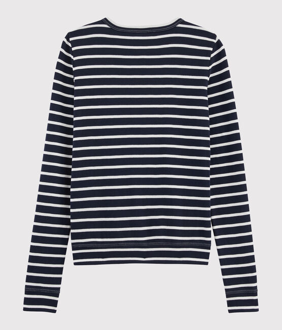 Cardigan iconique Femme bleu SMOKING/blanc MARSHMALLOW