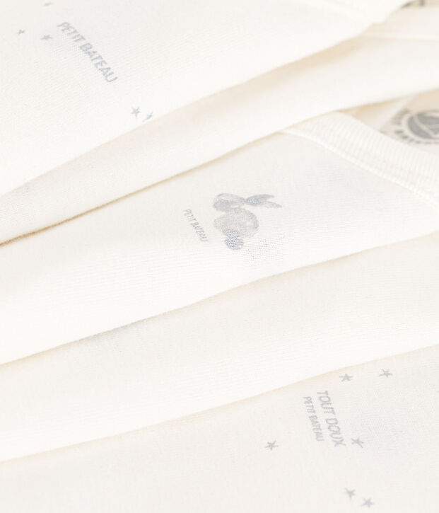 Lot de 5 bodies crois&eacute;s manches courtes en coton multicouleur