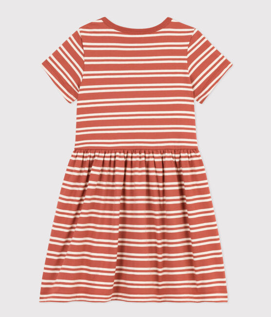 Robe rayée manches courtes en coton enfant fille FAMEUX/ AVALANCHE