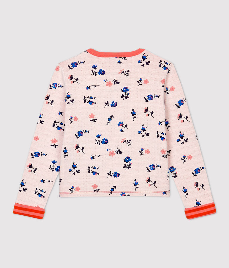 Cardigan en tubique enfant fille blanc/multicouleur