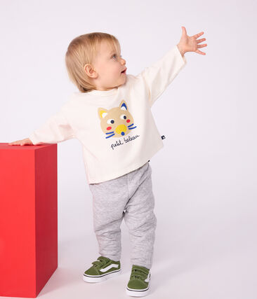 Tee-shirt bébé en coton à manches longues