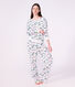 Pyjama femme en coton imprim&eacute; Paris