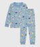Pyjama enfant en molleton imprimé bleu ADRIATIC/ MULTICO