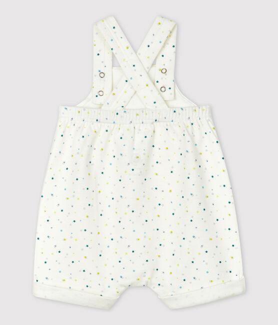 Combicourt bébé en jersey double face en coton biologique blanc MARSHMALLOW/blanc MULTICO