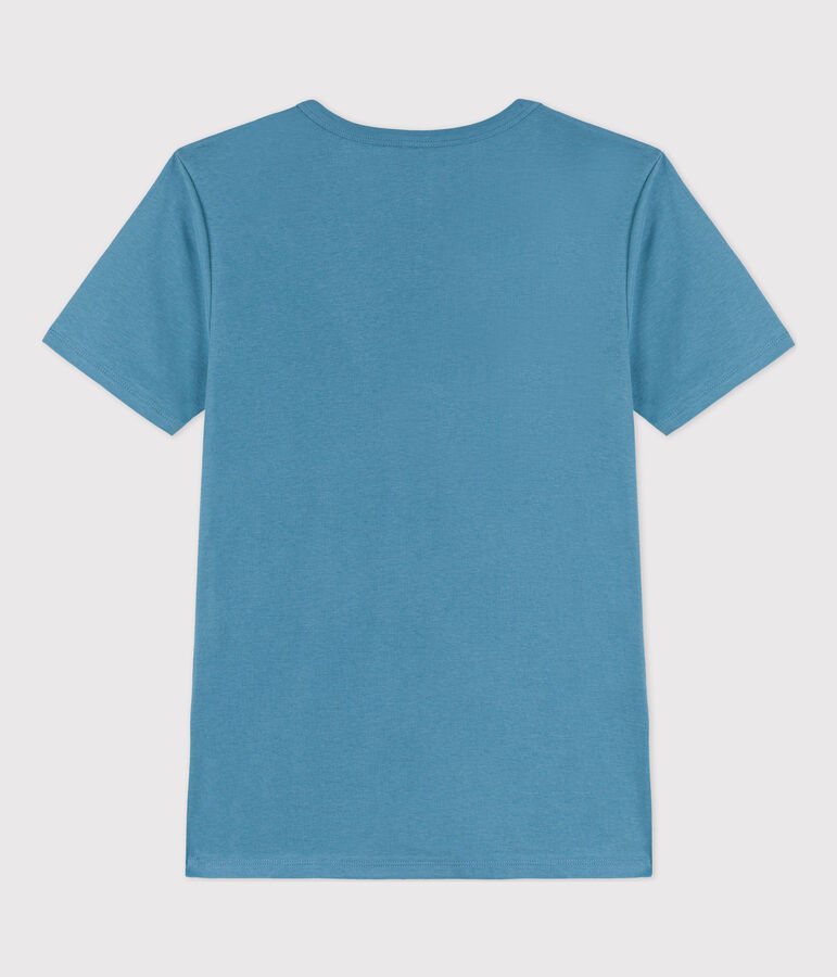 Tee-shirt L'ICONIQUE col V en coton Femme bleu LAVIS