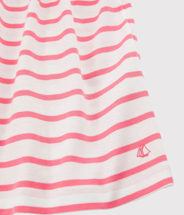 Robe enfant fille blanc/rose