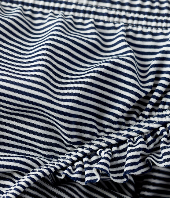 Bas de maillot de bain en matière recyclée bébé bleu MEDIEVAL/blanc MARSHMALLOW