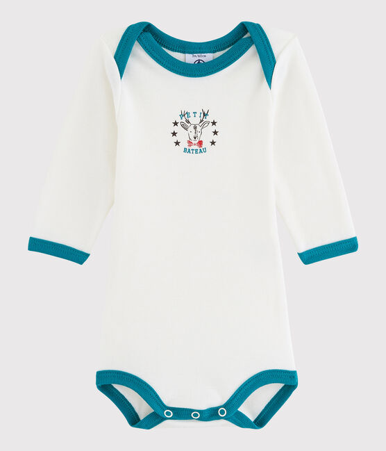 Body manches longues bébé garçon blanc MARSHMALLOW