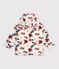 Veste &agrave; capuche enfant en sherpa &agrave; fleurs &eacute;cru/multicouleur