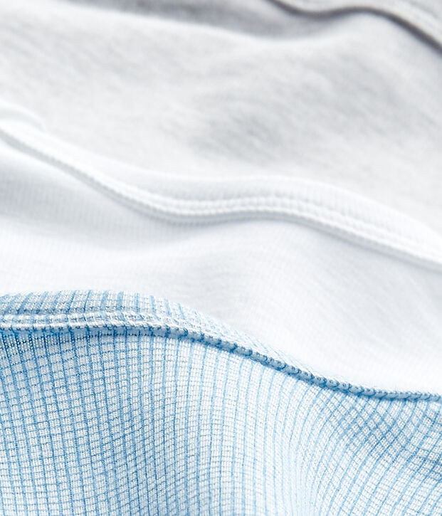 Lot de 3 bodies b&eacute;b&eacute; gar&ccedil;on manches courtes blanc
