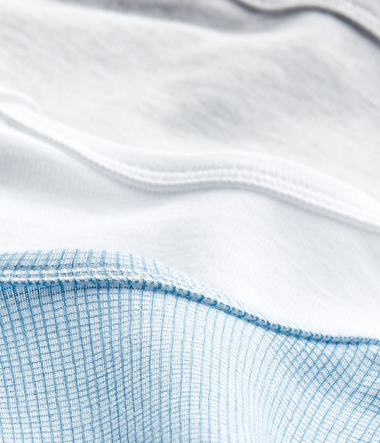 Lot de 3 bodies b&eacute;b&eacute; gar&ccedil;on manches courtes blanc