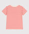 Teeshirt enfant en coton manches courtes à rayures rouge AVALANCHE/ SPICY