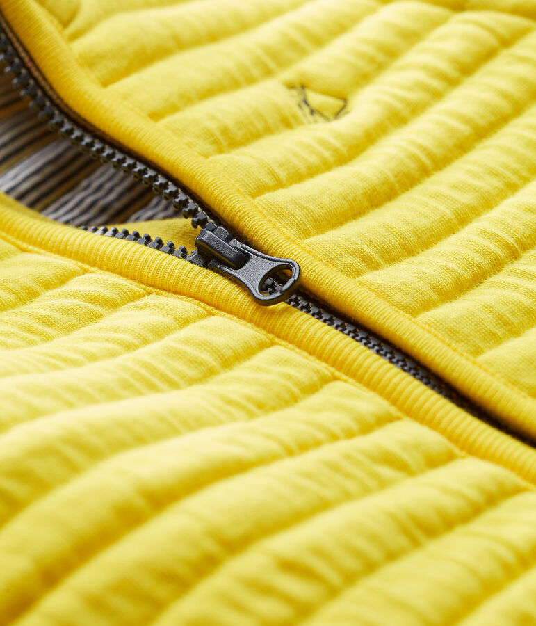 blouson sans manches en tubique matelass&eacute; b&eacute;b&eacute; gar&ccedil;on jaune JAUNE