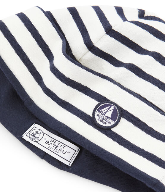 Bonnet femme beige COQUILLE/bleu SMOKING