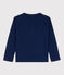 Tee-shirt manches longues en coton enfant garçon bleu MEDIEVAL