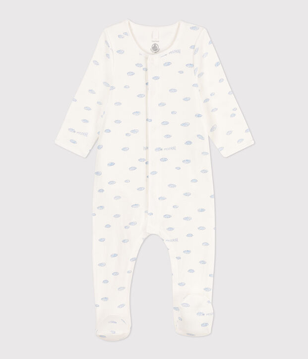 Bodyjama nuages en tubique blanc/multicouleur