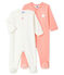 Lot de 2 dors-bien bébé fille en velours variante 1