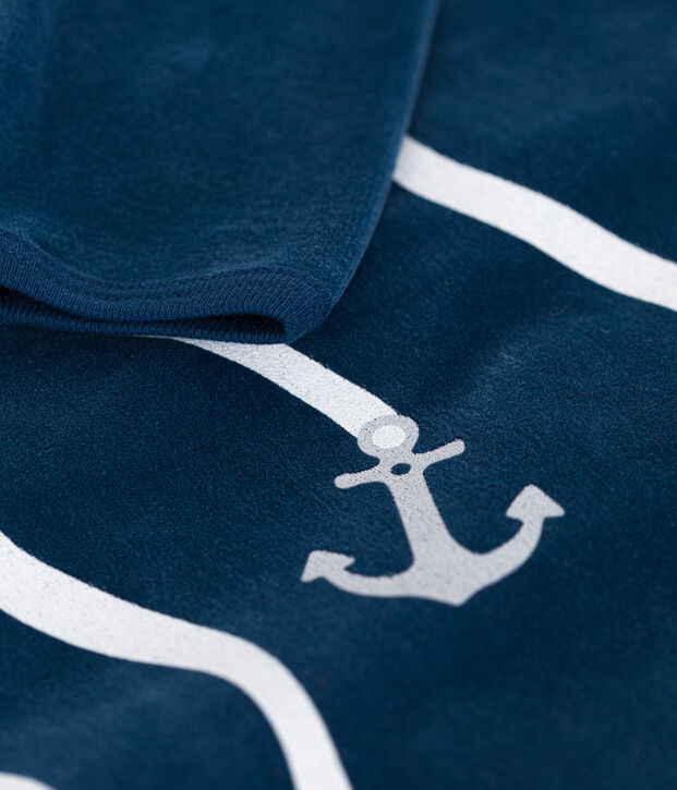 Dors bien en velours b&eacute;b&eacute; bleu