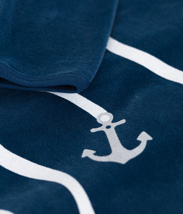 Dors bien en velours b&eacute;b&eacute; bleu INCOGNITO