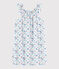 Chemise de nuit imprimé anémones petite fille en coton fin blanc MARSHMALLOW/blanc MULTICO