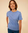 Tee-shirt en lin femme bleu GAULOISE