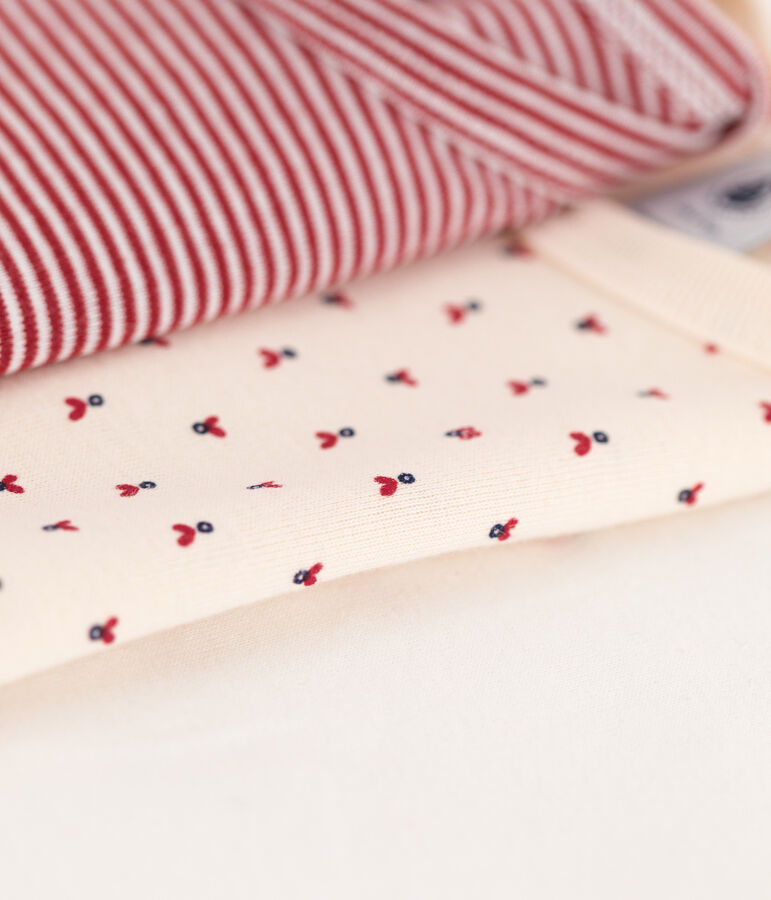 Lot de 3 bodies manches longues b&eacute;b&eacute; en coton multicouleur