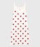 Robe à bretelles en coton à coeurs Femme blanc MARSHMALLOW/rouge TERKUIT