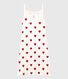 Robe à bretelles en coton à coeurs Femme