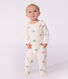 Pyjama b&eacute;b&eacute; en coton &eacute;ponge ouverture sans pression imprim&eacute; c&oelig;urs