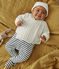 Cardigan en laine et coton bébé blanc MARSHMALLOW
