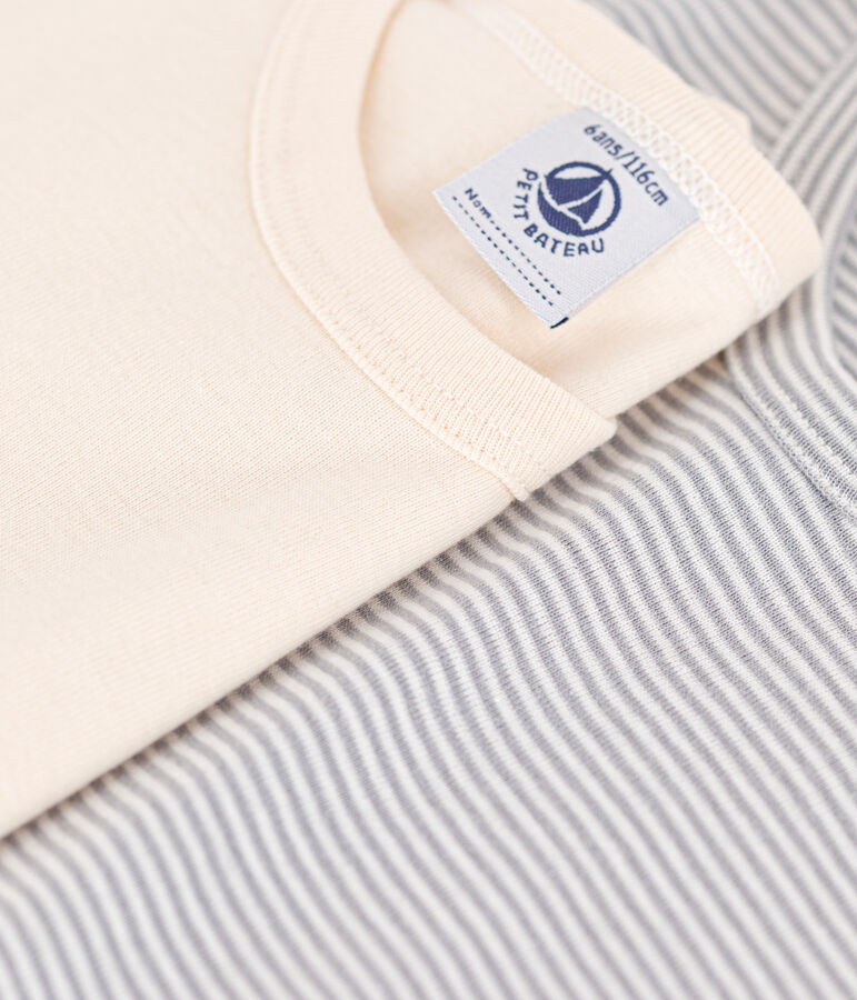 Lot de 2 tee shirts manches courtes en coton petit gar&ccedil;on variante 1