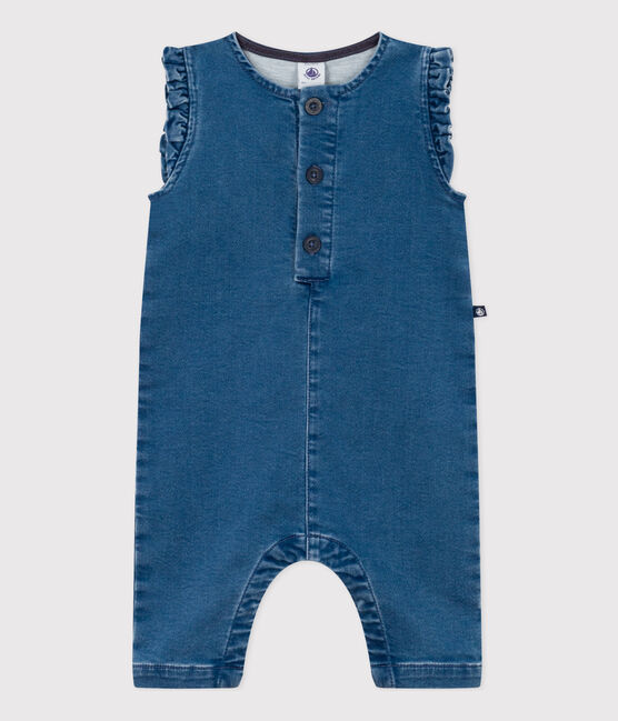 Combinaison sans manche en denim bébé bleu BLEU DELAVE