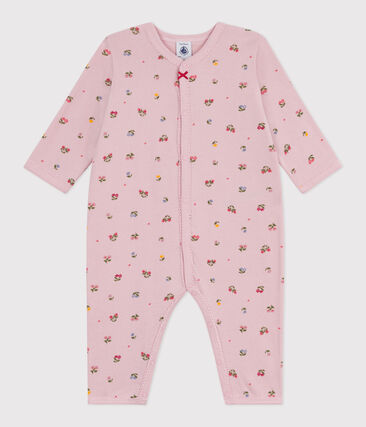 Pyjama bébé en coton sans pieds imprimé fleuri